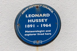 Blue plaque - Leonard Hussey